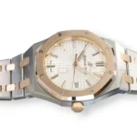 Audemars Piguet Royal Oak 34mm Two‑Tone Silver‑White Dial 2020 Mint Condition Full Set for sale at Calibre24 Perth Australia