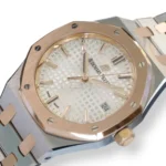 Audemars Piguet Royal Oak 34mm Two‑Tone Silver‑White Dial 2020 Mint Condition Full Set for sale at Calibre24 Perth Australia