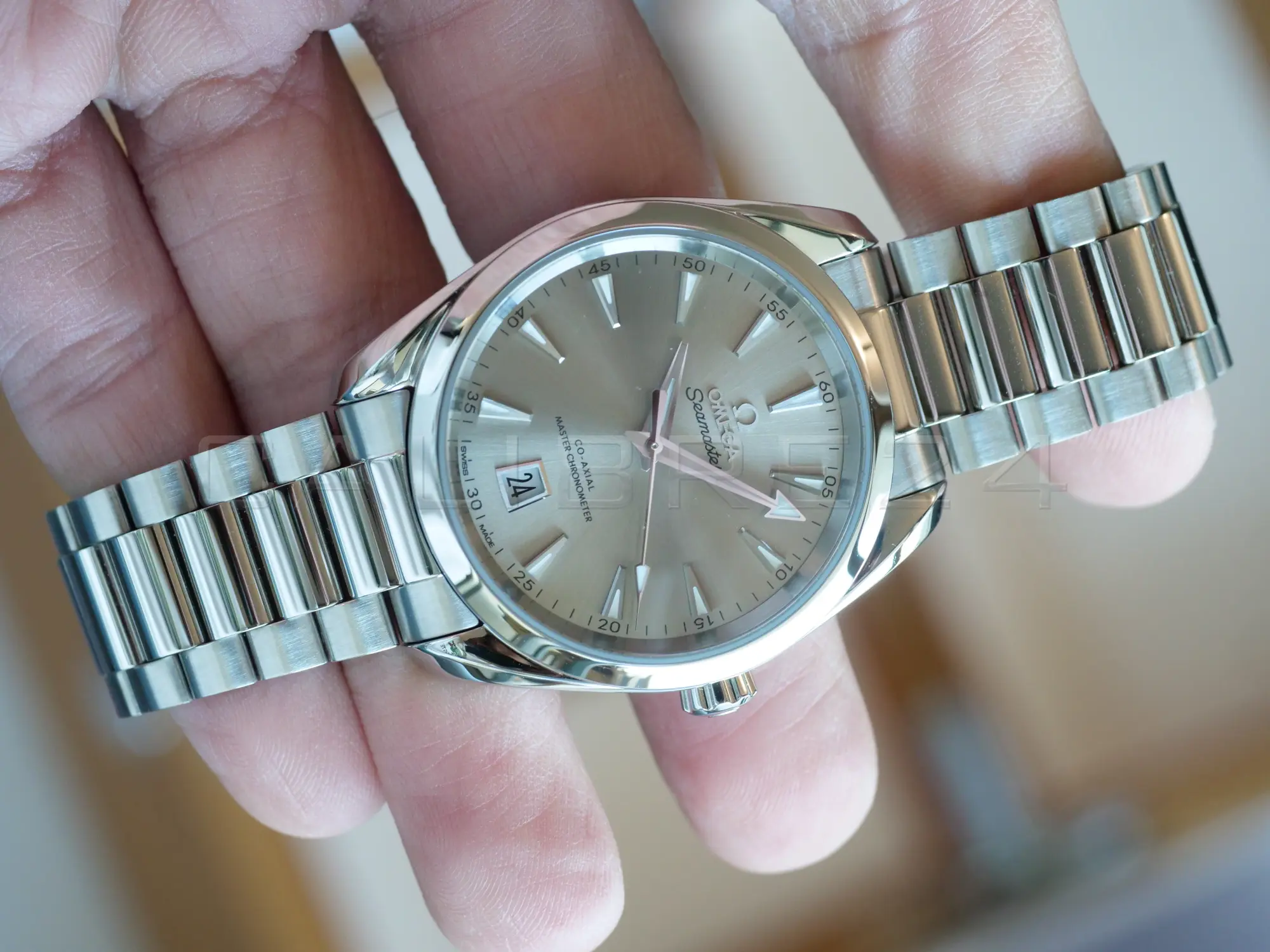 Omega Seamaster Aqua Terra Shades Sandstone Dial 220.10.38.20.09.001 Q3 2025 full set with box and papers available at Calibre24 Luxury Watches Perth Australia