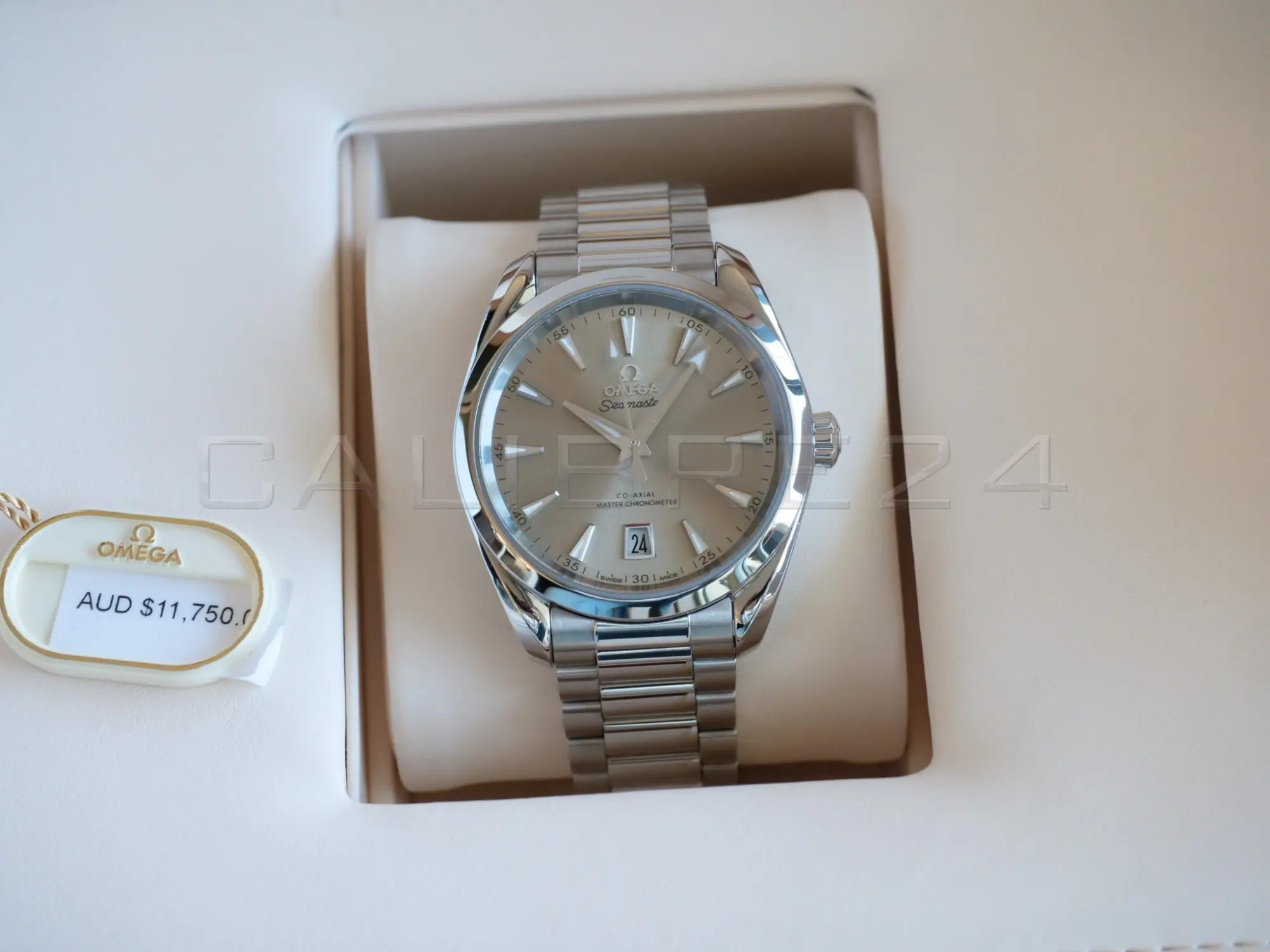 Omega Seamaster Aqua Terra Shades Sandstone Dial 220.10.38.20.09.001 Q3 2025 full set with box and papers available at Calibre24 Luxury Watches Perth Australia