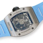 Richard Mille RM010 – Titanium RM010 Ti 2024 Baby Blue Strap Mint Condition Full Set for sale at Calibre24 Perth Australia