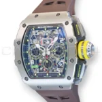 Richard Mille RM 11-03 Ti titanium flyback chronograph 2017 dial front left view