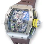 Richard Mille RM 11-03 Ti titanium flyback chronograph 2017 dial front left view
