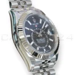 Rolex Sky-Dweller 336934 black sunray dial white gold bezel Jubilee bracelet 2025 front view