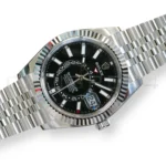 Rolex Sky-Dweller 336934 black sunray dial white gold bezel Jubilee bracelet 2025 front view