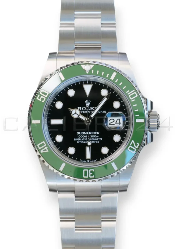 Rolex Submariner Date Starbucks 126610LV MK2 green bezel black dial 2026 brand new front view