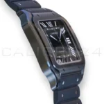 Cartier Santos de Cartier Large ADLC WSSA0039 2023 black dial sword hands front view 39.8mm
