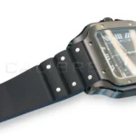 Cartier Santos WSSA0039 rubber QuickSwitch strap black alligator leather strap interchangeable