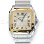 Cartier Santos de Cartier Small W2SA0033 yellow gold steel two-tone silver dial 2026 brand new front