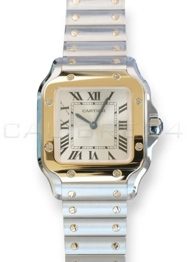 Cartier Santos de Cartier Small W2SA0033 yellow gold steel two-tone silver dial 2026 brand new front