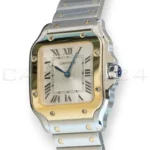 Cartier Santos de Cartier Small W2SA0033 yellow gold steel two-tone silver dial 2026 brand new front