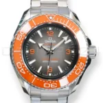 Omega Seamaster Ultra Deep 6000M 215.30.46.21.06.001 orange ceramic bezel grey black gradient dial front