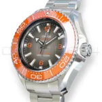 Omega Seamaster Ultra Deep 6000M 215.30.46.21.06.001 orange ceramic bezel grey black gradient dial front left