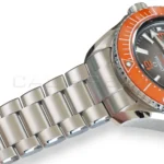 Omega Seamaster Ultra Deep 6000M 215.30.46.21.06.001 orange ceramic bezel grey black gradient dial front