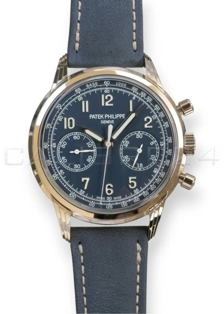 Patek Philippe Complications 5172G-001 white gold blue dial chronograph 2020 front view 41mm