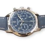 Patek Philippe 5172G-001 white gold blue dial chronograph 2020 front view 41mm