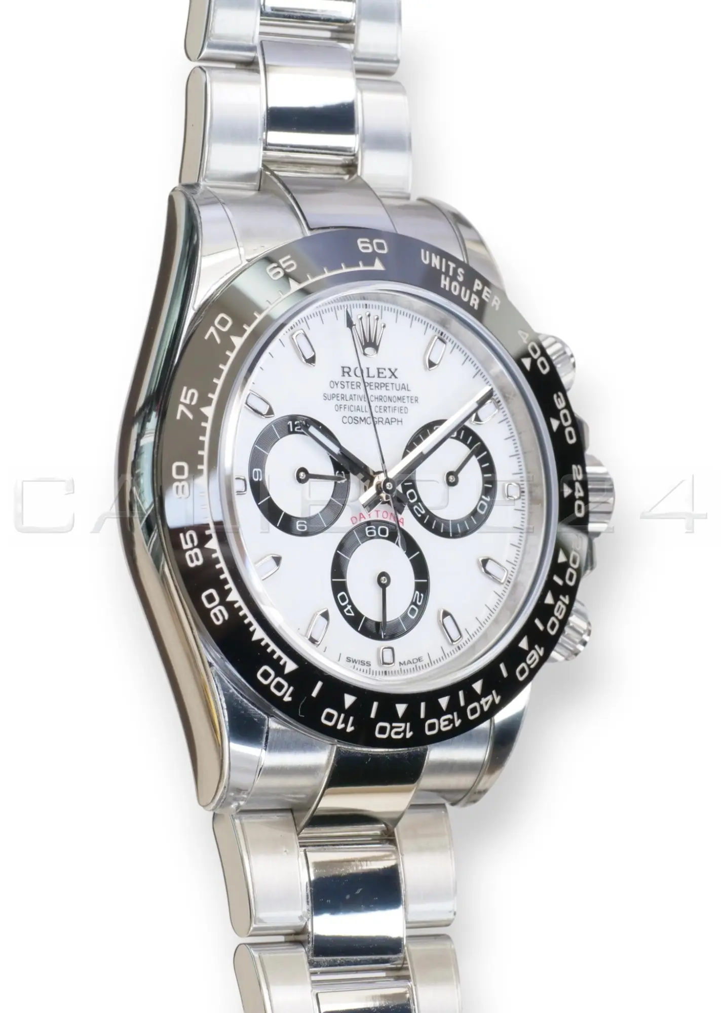 Rolex Daytona Panda 116500LN white dial black subdials 2021 NOS front view Oystersteel 40mm