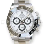Rolex Daytona Panda 116500LN white dial black subdials 2021 NOS front view Oystersteel 40mm