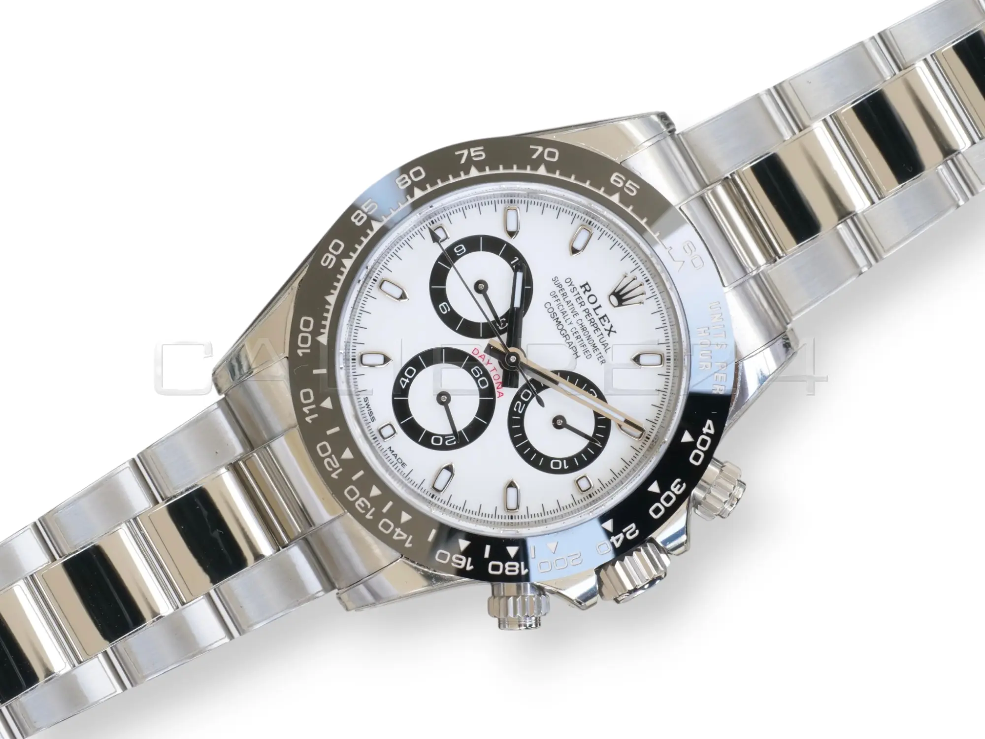 Rolex Daytona Panda 116500LN white dial black subdials 2021 NOS front view Oystersteel 40mm