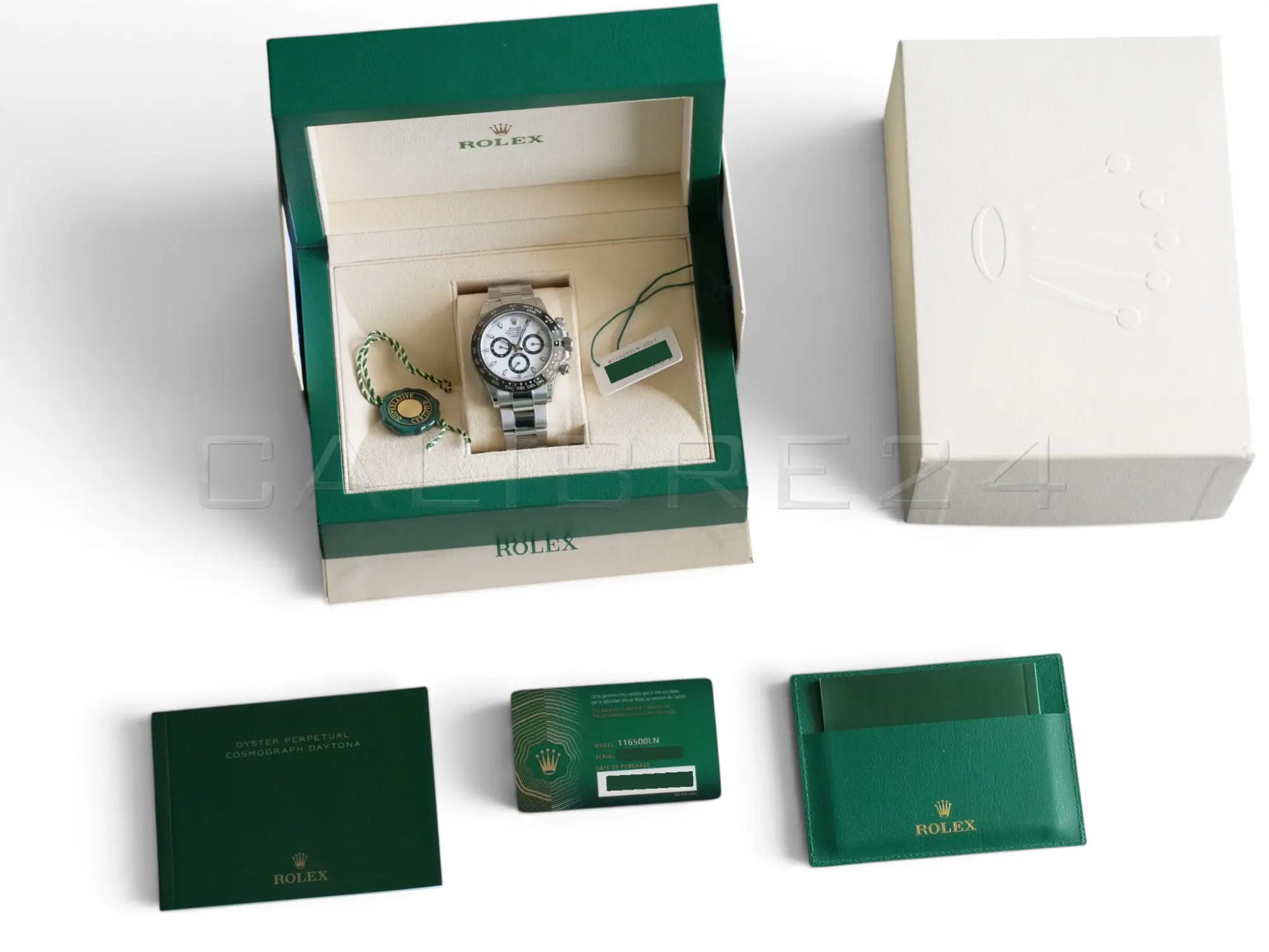 Rolex Daytona Panda 116500LN white dial black subdials 2021 NOS full setOystersteel 40mm