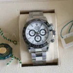 Rolex Daytona Panda 116500LN white dial black subdials 2021 NOS full setOystersteel 40mm