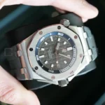 Audemars Piguet 15720ST octagonal case eight hexagonal screws ceramic crown inserts stainless steel profile