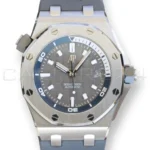 Audemars Piguet Royal Oak Offshore Diver 15720ST grey Mega Tapisserie dial 2025 mint 42mm stainless steel front