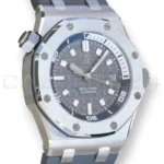 Audemars Piguet Royal Oak Offshore Diver 15720ST grey Mega Tapisserie dial 2025 mint 42mm stainless steel front