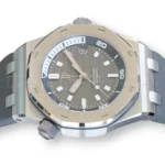 Audemars Piguet Royal Oak Offshore Diver 15720ST grey Mega Tapisserie dial 2025 mint 42mm stainless steel front