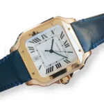 Cartier Santos de Cartier Large WGSA0019 18k rose gold silvered dial blued-steel hands front mint