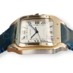 Cartier Santos de Cartier Large WGSA0019 18k rose gold silvered dial blued-steel hands front mint