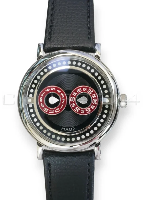 MB&F M.A.D.Editions M.A.D.2 R&B red black 2026 brand new front view 42mm stainless steel
