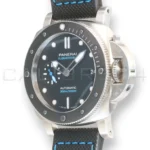 Panerai Submersible PAM01683 42mm stainless steel black ceramic bezel black dial 2022 mint front view