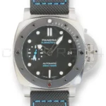 Panerai Submersible PAM01683 42mm stainless steel black ceramic bezel black dial 2022 mint front view