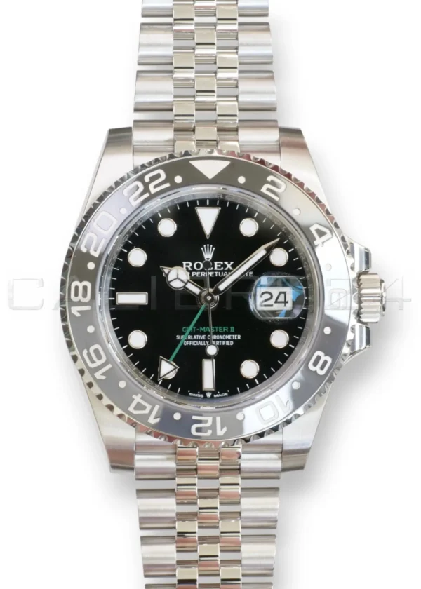 Rolex Bruce Wayne GMT-Master II Rolex GMT-Master II Bruce Wayne 126710GRNR Jubilee 2026 grey black bezel green GMT hand brand new front