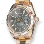 Rolex Sky-Dweller 326935-0007 dark rhodium dial 18k Everose gold Oyster bracelet 42mm mint front
