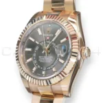Rolex Sky-Dweller 326935-0007 dark rhodium dial 18k Everose gold Oyster bracelet 42mm mint front