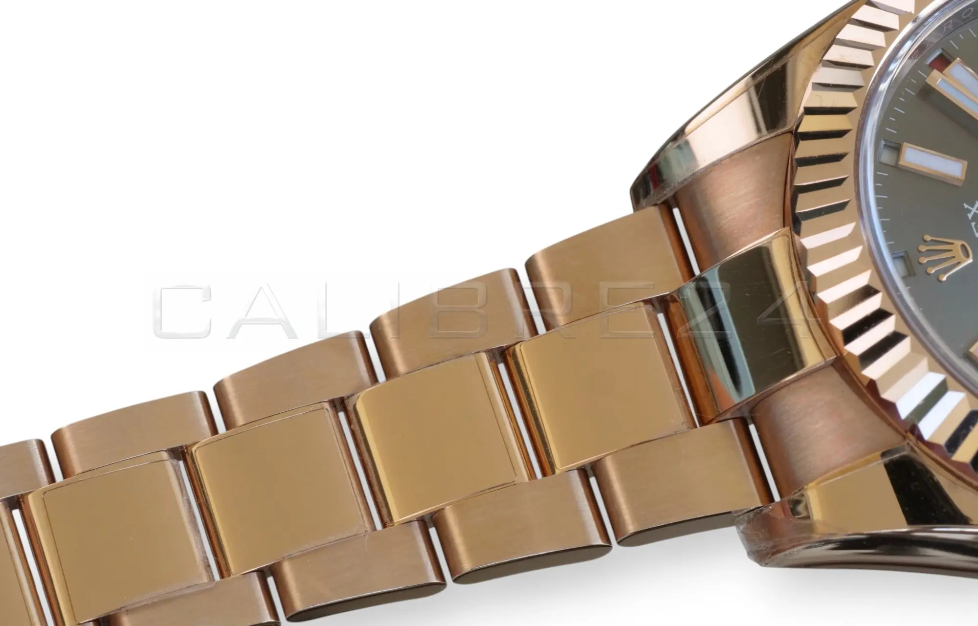 Rolex Sky-Dweller 326935 Everose gold Oyster bracelet flat three-piece links Oysterlock Easylink clasp