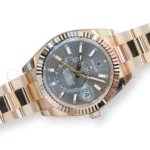 Rolex 326935 dark rhodium lacquer dial Everose gold index markers Chromalight hands Saros apertures