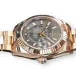 Rolex 326935 dark rhodium lacquer dial Everose gold index markers Chromalight hands Saros apertures