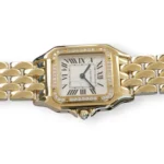 Cartier Panthère WJPN0085 silvered dial Roman numerals blued-steel sword hands close-up