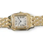 Cartier Panthère WJPN0085 silvered dial Roman numerals blued-steel sword hands close-up