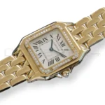 Cartier Panthère WJPN0085 brilliant-cut diamond-set bezel yellow gold crown diamond detail