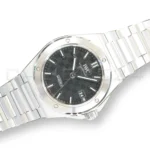 IWC Ingenieur Automatic 40 IW328901 mint Q3 2026 black guilloche dial stainless steel fully brushed bracelet front view