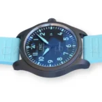 IWC Pilot's Watch Automatic 41 George Russell Limited Edition IW328107 black ceramic blue Super-LumiNova dial brand new 2026 — full front view