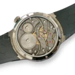 MB&F LM101 EVO box sapphire caseback three-dimensional manual-wind movement Straumann double hairspring