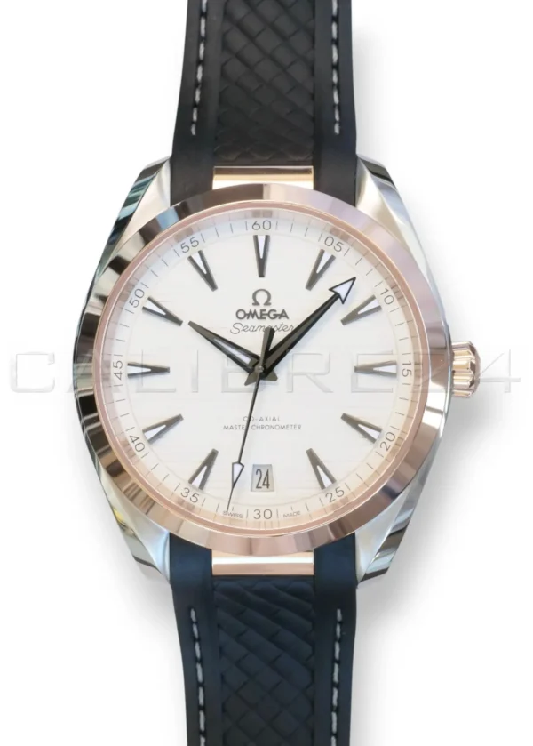 Omega Seamaster Aqua Terra 150M 41 Steel & Sedna Gold Silver Teak Dial 220.22.41.21.02.001