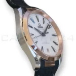 Omega Seamaster Aqua Terra 150M 41 steel and Sedna gold silver teak dial black rubber strap full set 2025 ref 220.22.41.21.02.001