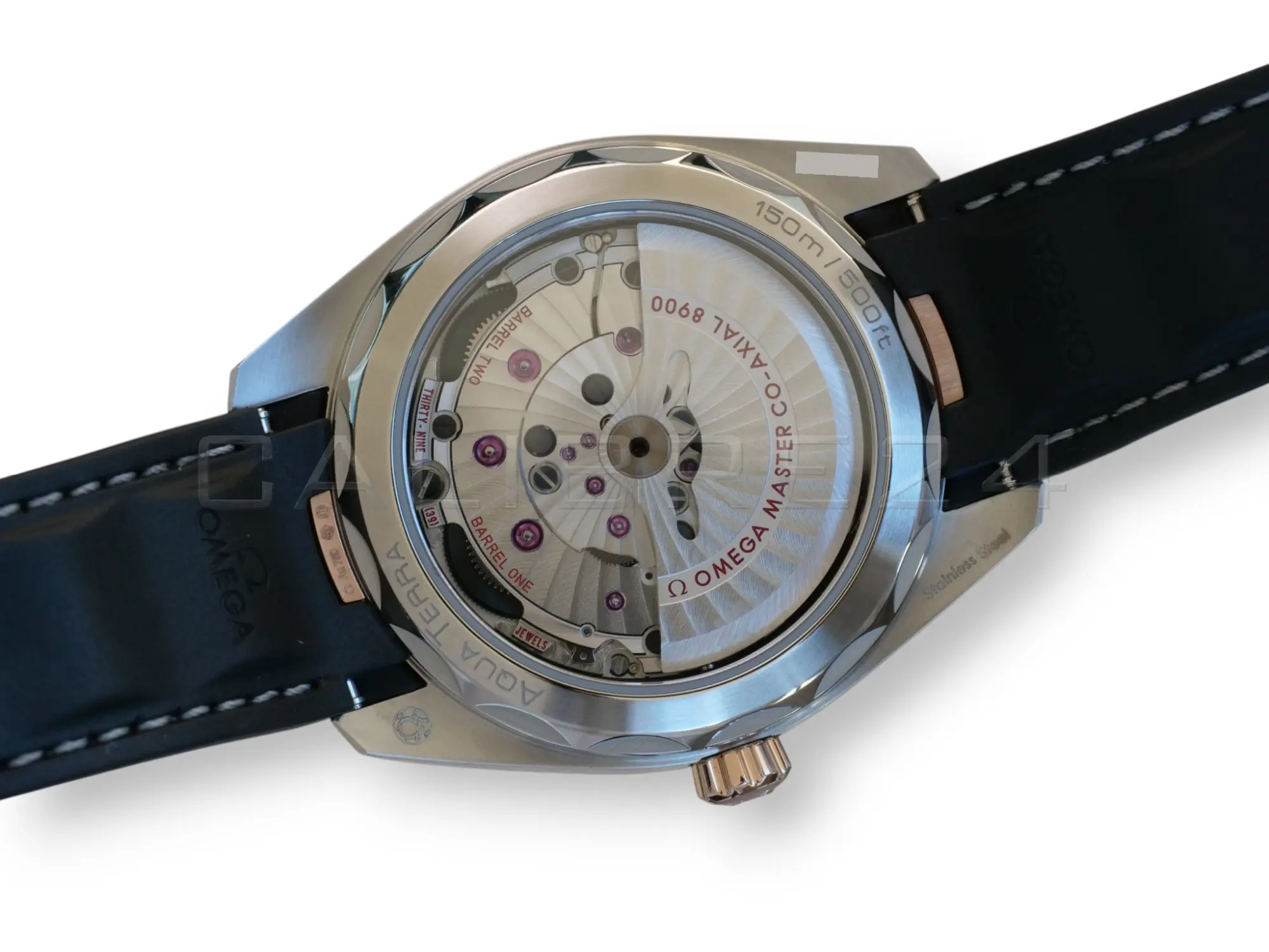 Omega Seamaster Aqua Terra 150M 41 steel and Sedna gold silver teak dial black rubber strap full set 2025 ref 220.22.41.21.02.001