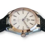 Omega Seamaster Aqua Terra 150M 41 steel and Sedna gold silver teak dial black rubber strap full set 2025 ref 220.22.41.21.02.001